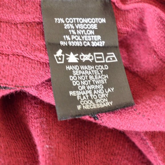 Nic & Zoe Burgundy Illusion Twirl Knit Sweater Dress Womens Size XS Bell Sleeves - Picture 13 of 15